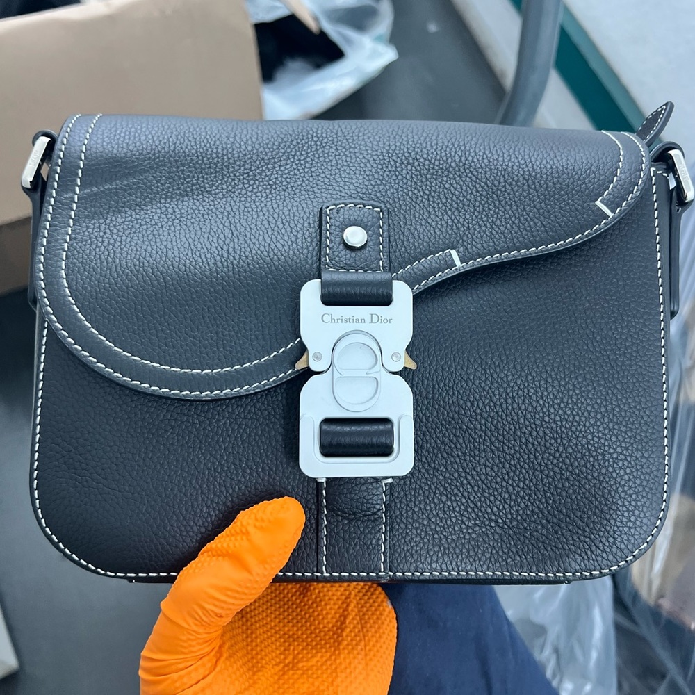 Dior Black Leather Women's Bag Mini Saddle 🔥